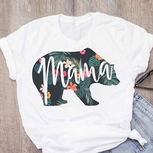 print casual mama bear women t shirt cute short sleeve mother summer clothing tees female, White
print casual mama bear women t shirt cute short sleeve mother summer clothing tees female, White