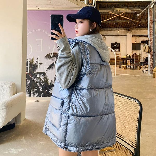 women's vests korean plus size loose warm cotton vest for fall/winter 2021 product solid color windproof and cold, Black;white
women's vests korean plus size loose warm cotton vest for fall/winter 2021 product solid color windproof and cold, Black;white