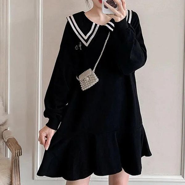 casual dresses plus size 6xl 150kg women black dress sailor collar long sleeve large for ladies loose, Black;gray
casual dresses plus size 6xl 150kg women black dress sailor collar long sleeve large for ladies loose, Black;gray