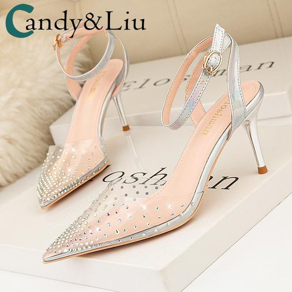 sandals european american style simple tip in her heels transparent rhinestone a- line strap thin heeled hollow shoes, Black
sandals european american style simple tip in her heels transparent rhinestone a- line strap thin heeled hollow shoes, Black