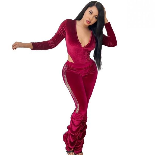 low v deep 2 piece sets for women with full sleeves hollow and autumn suit pants fashion velvet sequins gleaming club blocks rl49, Gray
low v deep 2 piece sets for women with full sleeves hollow and autumn suit pants fashion velvet sequins gleaming club blocks rl49, Gray