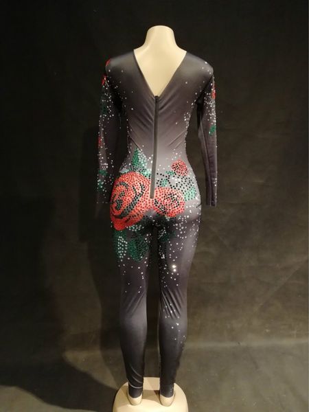 women birthday celebrate dance party bodysuit stage clothing sparkly rhinestones jumpsuit rose flowers stage wear dance leggings, Black;red
women birthday celebrate dance party bodysuit stage clothing sparkly rhinestones jumpsuit rose flowers stage wear dance leggings, Black;red