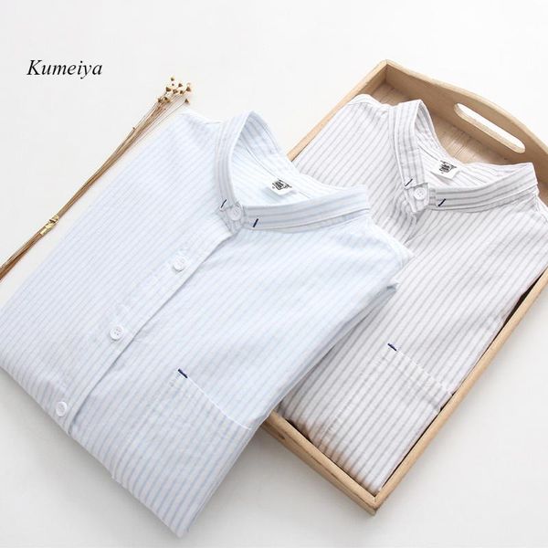 women's blouses & shirts autumn women striped blouse fashion casual blue grey long sleeve buttons loose ladies blusas, White
women's blouses & shirts autumn women striped blouse fashion casual blue grey long sleeve buttons loose ladies blusas, White