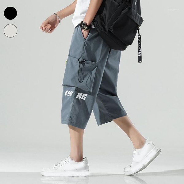 men's pants 2021 summer mens shorts korean elastic waist fashion trendy cropped beach sports pocket overalls thin -40, Black
men's pants 2021 summer mens shorts korean elastic waist fashion trendy cropped beach sports pocket overalls thin -40, Black