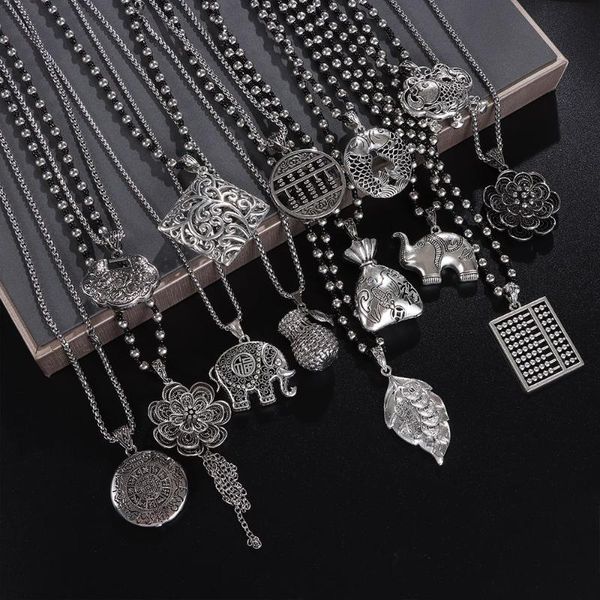 chains vintage necklace tibetan silver jewelry gift for women men bead chain lotus abacus pendant style
chains vintage necklace tibetan silver jewelry gift for women men bead chain lotus abacus pendant style