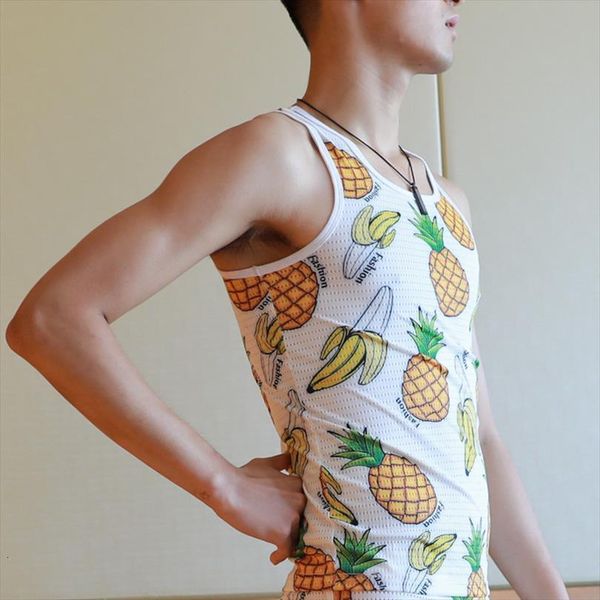 summer mens vests net holes relaxed breathable clothing tank fruit design fashion cute, White;black
summer mens vests net holes relaxed breathable clothing tank fruit design fashion cute, White;black