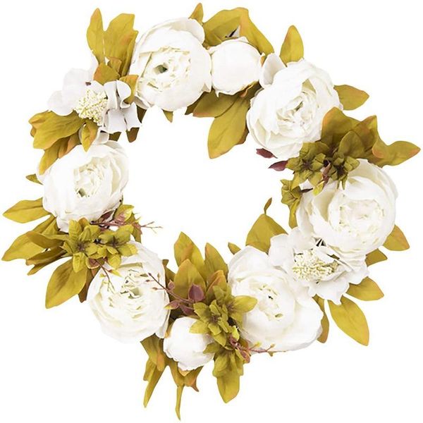 decorative flowers & wreaths 15inch spring wreath for front door peony flower artificial floral with green leaves,garland
decorative flowers & wreaths 15inch spring wreath for front door peony flower artificial floral with green leaves,garland