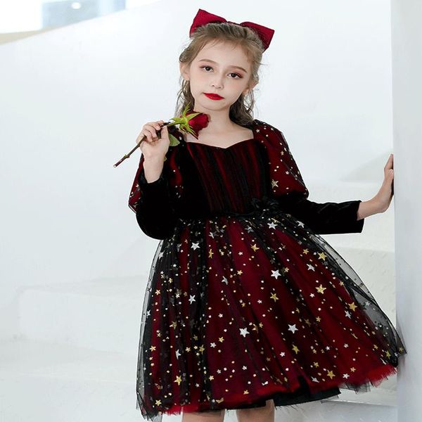 girl's dresses flower girl dress simple v-neck three quarter princess knee-length tulle sequined luxury burgundy lace pleat kid party g, Red;yellow
girl's dresses flower girl dress simple v-neck three quarter princess knee-length tulle sequined luxury burgundy lace pleat kid party g, Red;yellow