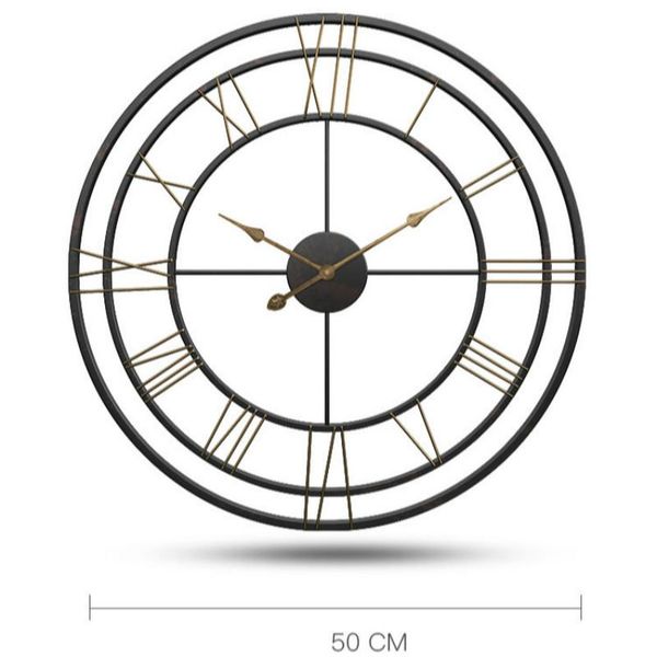 wall clocks 50cm over sized clock retro european style watch household bedroom iron art decor black frame big watches
wall clocks 50cm over sized clock retro european style watch household bedroom iron art decor black frame big watches