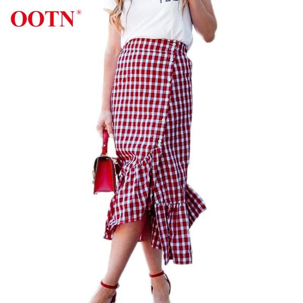 skirts ootn asymmetry gingham plaid skirt women button down red long elastic waist ruffled female 2021 winter fashion, Black
skirts ootn asymmetry gingham plaid skirt women button down red long elastic waist ruffled female 2021 winter fashion, Black