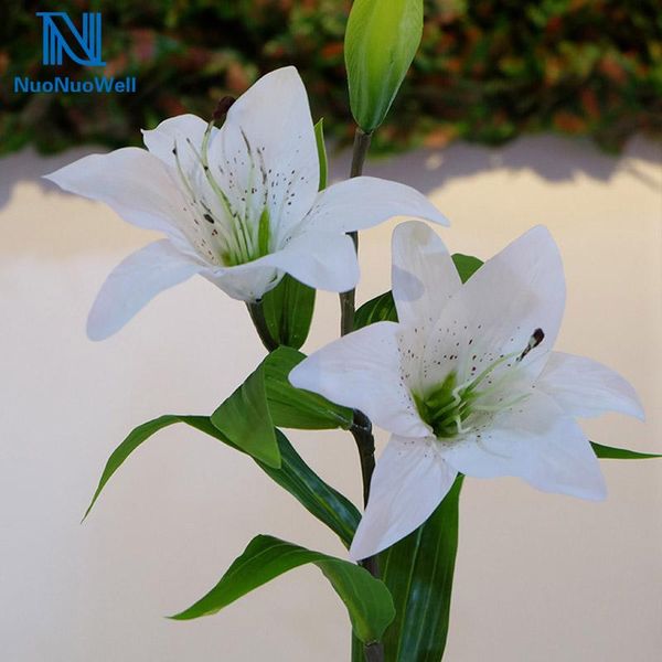 artificial real touch latex lily flower leaf plant bouquet wedding home decor fake lilies white pink yellow 2 flower head +1 bud
artificial real touch latex lily flower leaf plant bouquet wedding home decor fake lilies white pink yellow 2 flower head +1 bud