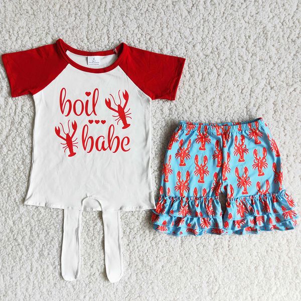 rts summer baby girls clothes crayfish outfits kids boutique clothing toddler girls clothing wholesale children boutique clothes outfits, White
rts summer baby girls clothes crayfish outfits kids boutique clothing toddler girls clothing wholesale children boutique clothes outfits, White