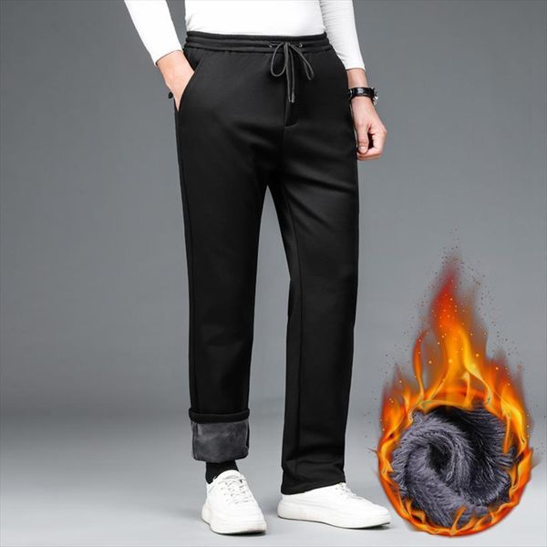 winter fleece thick knitted women pant elastic waist warm straight casual trousers male brand, Black
winter fleece thick knitted women pant elastic waist warm straight casual trousers male brand, Black