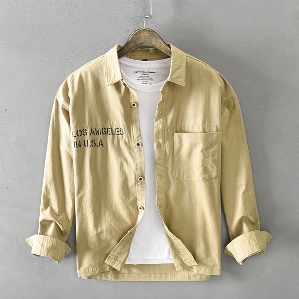 2021 new letter printed khaki men's shirts autumn man manga long color male casual fashion y3431 xkvo, White
2021 new letter printed khaki men's shirts autumn man manga long color male casual fashion y3431 xkvo, White