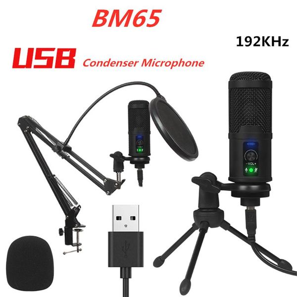 microphones bm65 condenser microphone set 192k computer game usb live conference music recording studio equipment
microphones bm65 condenser microphone set 192k computer game usb live conference music recording studio equipment