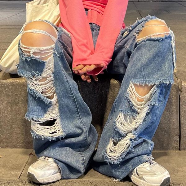 women's jeans women ripped high waist loose demin blue straight pants wide leg y2k street
women's jeans women ripped high waist loose demin blue straight pants wide leg y2k street