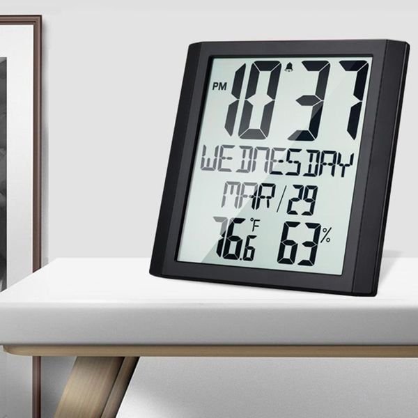 large screen wall clock home temperature and humidity meter alarm clock living room digital electronic
large screen wall clock home temperature and humidity meter alarm clock living room digital electronic