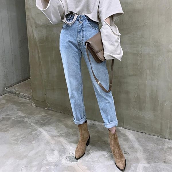 women's jeans vintage high waist straight pant for women streetwear loose female denim buttons zipper ladies 2021, Blue
women's jeans vintage high waist straight pant for women streetwear loose female denim buttons zipper ladies 2021, Blue