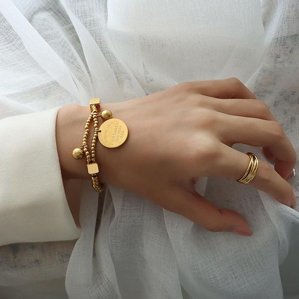 beaded, strands good fortune symbol steel ball love round charm elastic wire wrapped wrist bracelets rose gold jewelry wholesale price, Black
beaded, strands good fortune symbol steel ball love round charm elastic wire wrapped wrist bracelets rose gold jewelry wholesale price, Black