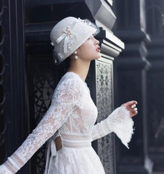 stingy brim hats french retro hat lady winter dinner fashionable elegant wedding dress british socialite big white noble, Blue;gray
stingy brim hats french retro hat lady winter dinner fashionable elegant wedding dress british socialite big white noble, Blue;gray