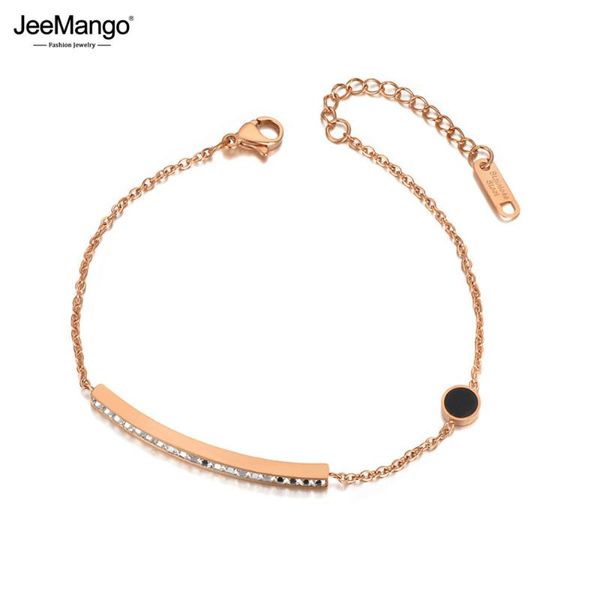 link, chain jeemango sparkling cz crystal elbow charm bracelets for women girls trendy stainless steel black acrylic bracelet jb20083
link, chain jeemango sparkling cz crystal elbow charm bracelets for women girls trendy stainless steel black acrylic bracelet jb20083