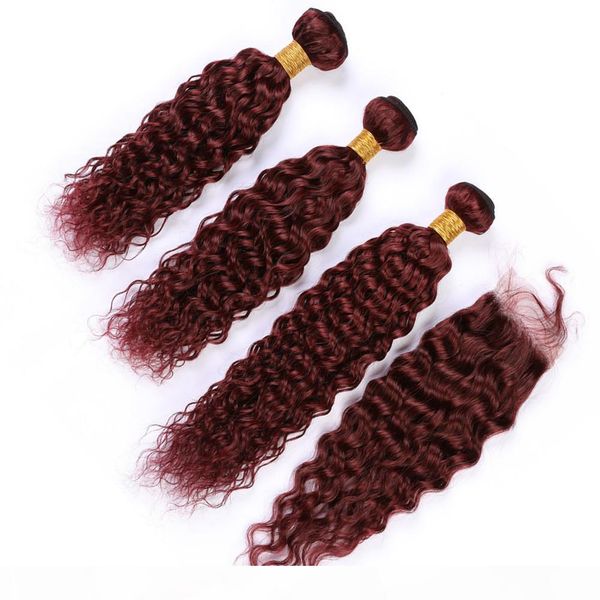wet and wavy peruvian burgundy human hair weaves with closure #99j wine red water wave virgin hair 3bundles with lace closure 4pcs lot, Black
wet and wavy peruvian burgundy human hair weaves with closure #99j wine red water wave virgin hair 3bundles with lace closure 4pcs lot, Black