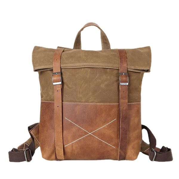backpack lapvintage large capacity oil wax waterproof backpacks teenager canvas leather rucksacks
backpack lapvintage large capacity oil wax waterproof backpacks teenager canvas leather rucksacks