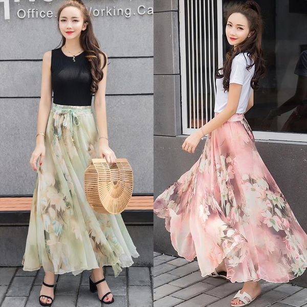 tingyili flower print womens skirt high waist long summer elegant beach bohemian chiffon maxi a line women big swing, Black
tingyili flower print womens skirt high waist long summer elegant beach bohemian chiffon maxi a line women big swing, Black