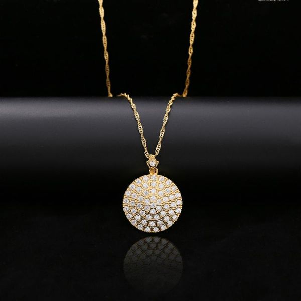 pendant necklaces effss dazzling zircon round pendants gold color chain for women geometric zirconia jewelry with gift bag/box ak0003, Silver
pendant necklaces effss dazzling zircon round pendants gold color chain for women geometric zirconia jewelry with gift bag/box ak0003, Silver
