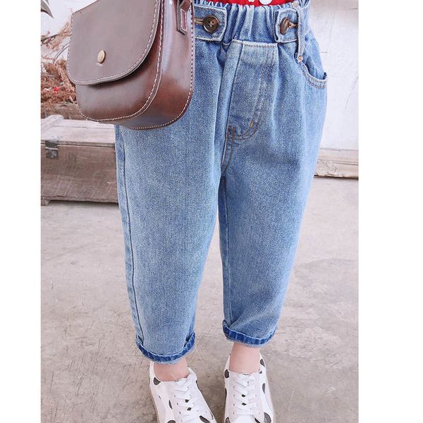 vidmid 2021 new korean girl loose jeans radish casual pants p4032 210303, Blue