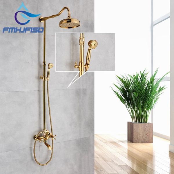 1 set bathroom rainfall gold shower faucet set single handle mixer tap with hand sprayer wall mounted
1 set bathroom rainfall gold shower faucet set single handle mixer tap with hand sprayer wall mounted