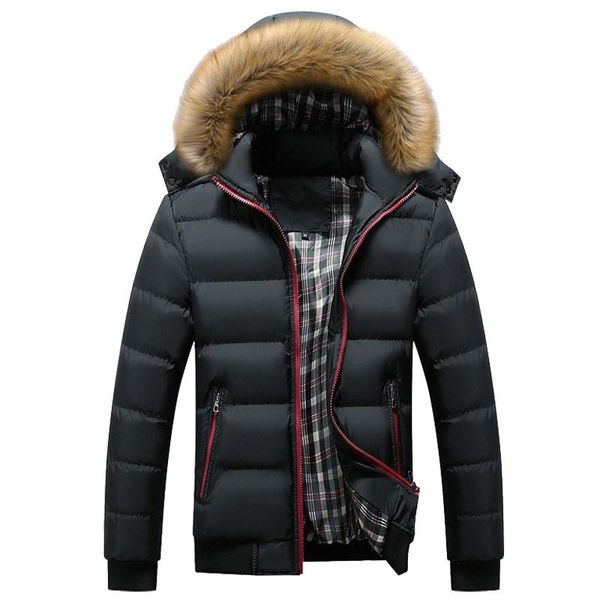 men's down & parkas warm jacket thick hooded fur collar solid color parka coat 2021 latest winter zipper pocket street fashion clothing, Black
men's down & parkas warm jacket thick hooded fur collar solid color parka coat 2021 latest winter zipper pocket street fashion clothing, Black