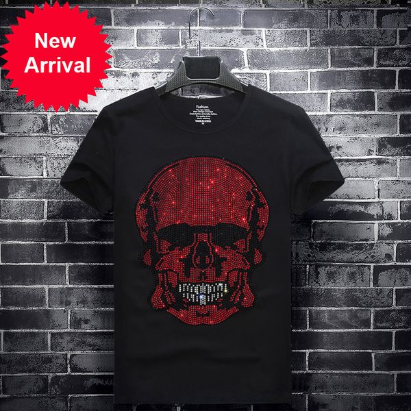 2021-strass red skulls t male shirts thin fashion clothes short streetwear modal neck calaveras cotton shirt 8pm5, White;black
2021-strass red skulls t male shirts thin fashion clothes short streetwear modal neck calaveras cotton shirt 8pm5, White;black