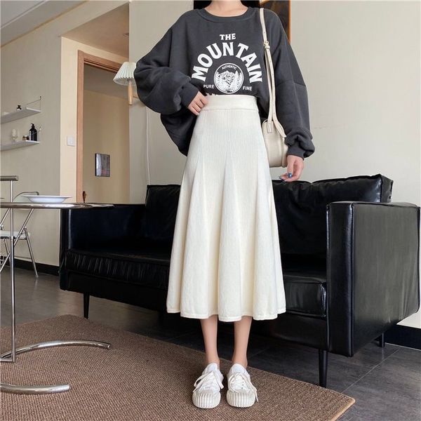new women 2021 autumn winter high waist skirts vintage knitting midi a-line faldas jupe femme casual pleated skirt saia a491i2ub, Black
new women 2021 autumn winter high waist skirts vintage knitting midi a-line faldas jupe femme casual pleated skirt saia a491i2ub, Black