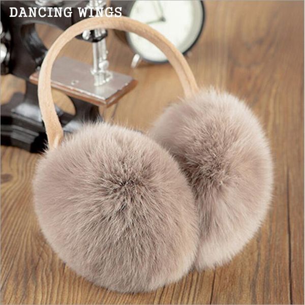 russian winter 100% natural rex rabbit fur earmuff men women warm fashion earflap plush fluffy ear warm muffs, Blue;gray
