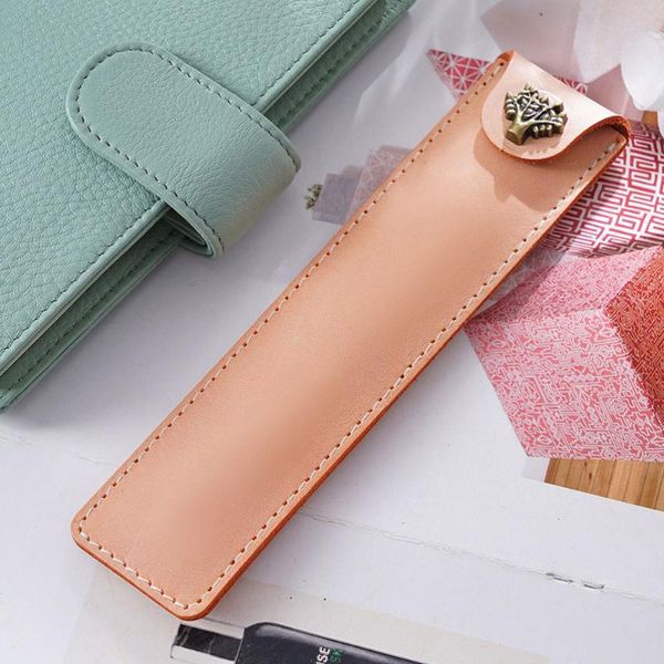 pencil bags genuine leather pen pouch holder single bag case with snap button for rollerball fountain ballpoint (orange)
pencil bags genuine leather pen pouch holder single bag case with snap button for rollerball fountain ballpoint (orange)