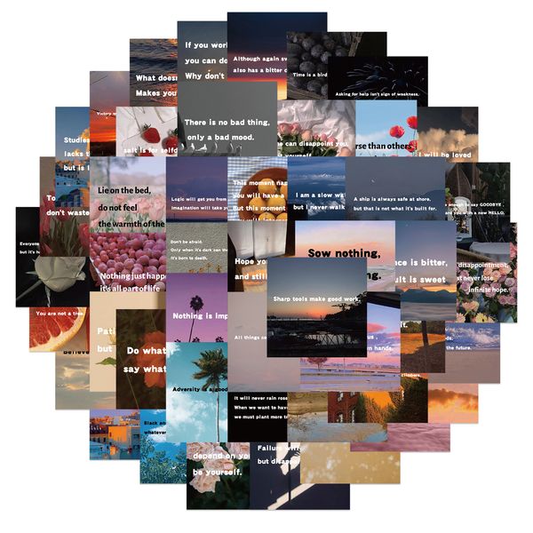 50pcs inspirational english landscape waterproof stickers
50pcs inspirational english landscape waterproof stickers