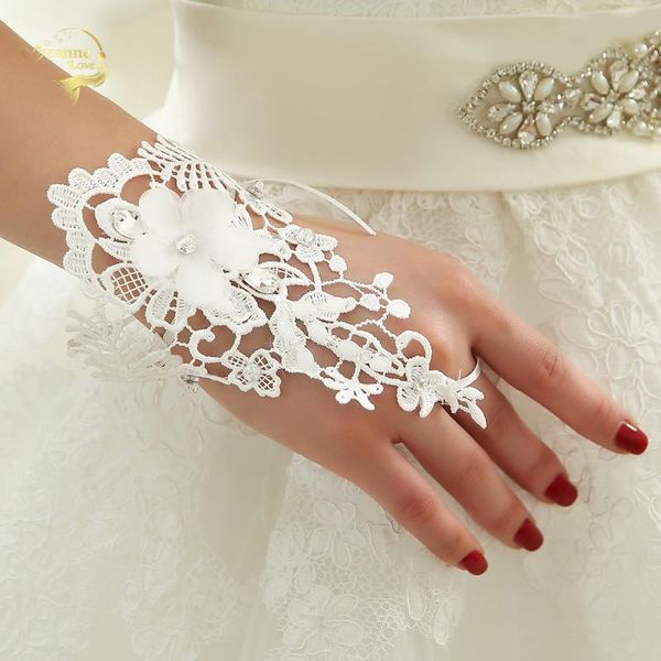 bridal gloves white lace flowers beaded fingerless wrist little short womens for weddings party bride accessories
bridal gloves white lace flowers beaded fingerless wrist little short womens for weddings party bride accessories