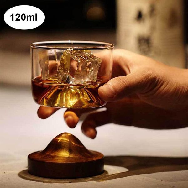 120ml creativity whiskey beer glass with mountain wooden base wine glass water cup bar drinkware heat resistant transparent
120ml creativity whiskey beer glass with mountain wooden base wine glass water cup bar drinkware heat resistant transparent