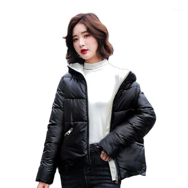 women's down & parkas 2021 winter thick jacket fashion casual pure color bread coat cotton-padded clothes women european style bright f, Black
women's down & parkas 2021 winter thick jacket fashion casual pure color bread coat cotton-padded clothes women european style bright f, Black