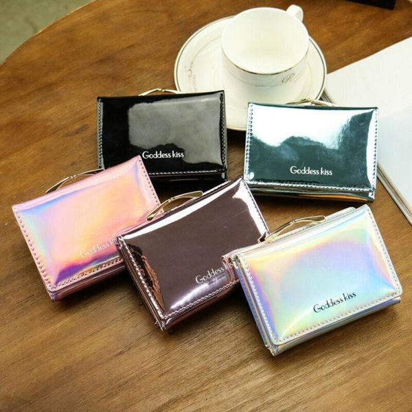 women simple tri fold wallet mini letter print card holder clutch girls coin purse hasp pu leather short wallets, Red;black
women simple tri fold wallet mini letter print card holder clutch girls coin purse hasp pu leather short wallets, Red;black