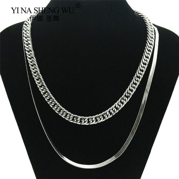 chains necklace for women men fashion punk curb cuban link clavicle chain double layer choker jewelry accessories gift, Silver
chains necklace for women men fashion punk curb cuban link clavicle chain double layer choker jewelry accessories gift, Silver