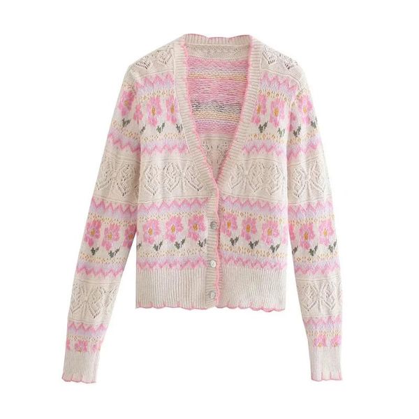 women's knits & tees xikom 2021 autumn women floral v neck sweet knitted cardigan female vintage slim casual ladies fashion sweater top, White
women's knits & tees xikom 2021 autumn women floral v neck sweet knitted cardigan female vintage slim casual ladies fashion sweater top, White