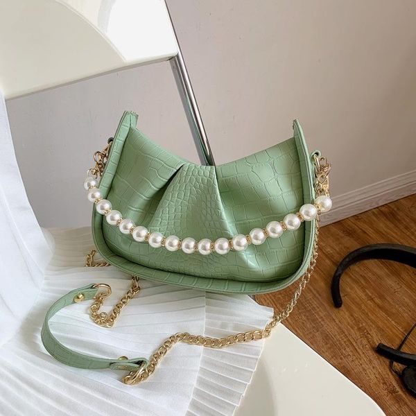 shoulder bags pearl beaded chains for women 2021 pleated design female crossbody bag crocodile pattern handbags
shoulder bags pearl beaded chains for women 2021 pleated design female crossbody bag crocodile pattern handbags