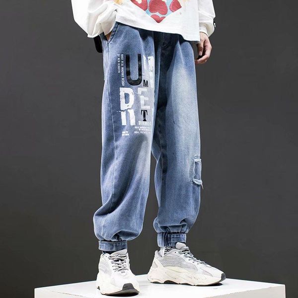 men's pants korean fashion streetwear cargo jogging printed casual men elastic waist clothing trousers, Black
men's pants korean fashion streetwear cargo jogging printed casual men elastic waist clothing trousers, Black
