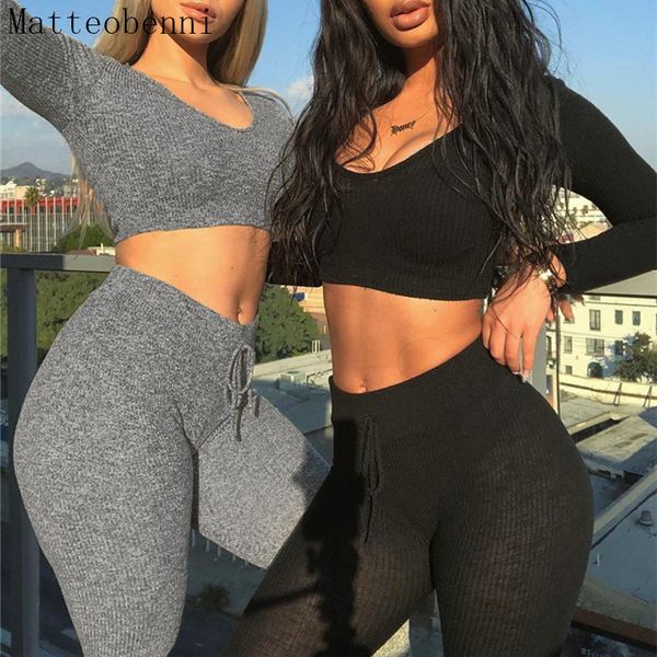 2021 new women knitted lounge wear 2 piece sets womens outfits 2pcs crop suit ladies tracksuit set autumn casual streetwear clubwear a60, Gray
2021 new women knitted lounge wear 2 piece sets womens outfits 2pcs crop suit ladies tracksuit set autumn casual streetwear clubwear a60, Gray