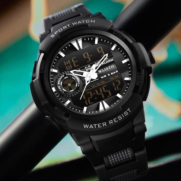 wristwatches wlisth men sports watches dual display analog digital led alarm clock electronic waterproof swimming military watch, Slivery;brown
wristwatches wlisth men sports watches dual display analog digital led alarm clock electronic waterproof swimming military watch, Slivery;brown
