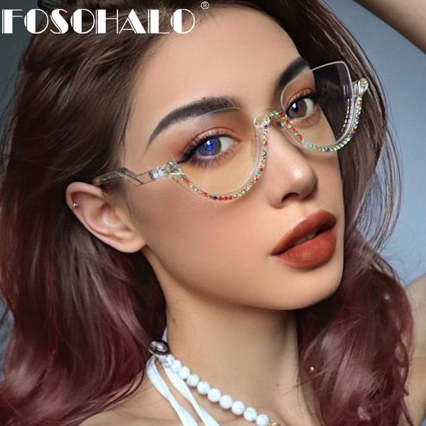 fashion sunglasses frames half-frame anti-blue light glasses women diamond computer men cat eye optical one piece myopia frame spectale, Black
fashion sunglasses frames half-frame anti-blue light glasses women diamond computer men cat eye optical one piece myopia frame spectale, Black