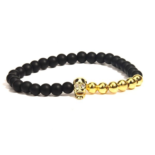 bracelet zircon inlaid skull, Golden;silver 
bracelet zircon inlaid skull, Golden;silver