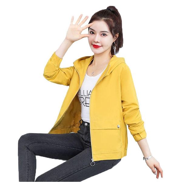women's trench coats 2021 windbreaker jacket coat autumn fashion hooded with lining loose outerwear ladies basic short jackets women, Tan;black
women's trench coats 2021 windbreaker jacket coat autumn fashion hooded with lining loose outerwear ladies basic short jackets women, Tan;black
